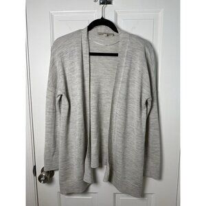LOFT Light Gray Open Front Cardigan Sweater Women’s Size XS EUC
